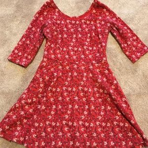 Hollister red long sleeve dress